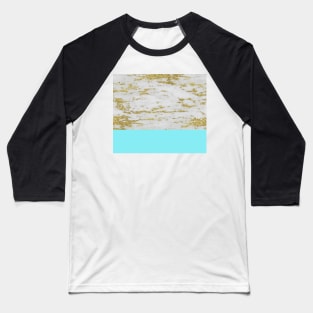 Faraldi gold marble and New York turquoise Baseball T-Shirt